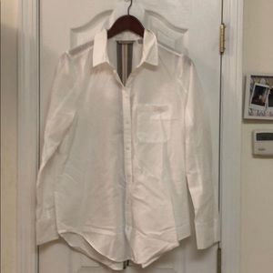 Athleta Marinwood Stripe Shirt White